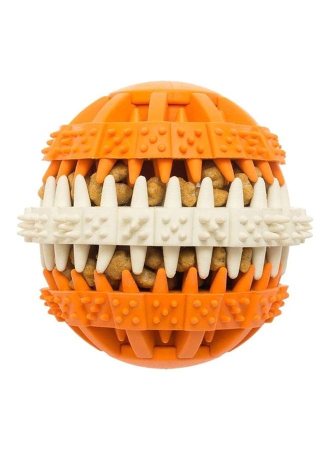 NIBEMINENT Dog Treat Ball Food Dispenser Toy Orange 6x6cm - Image 1