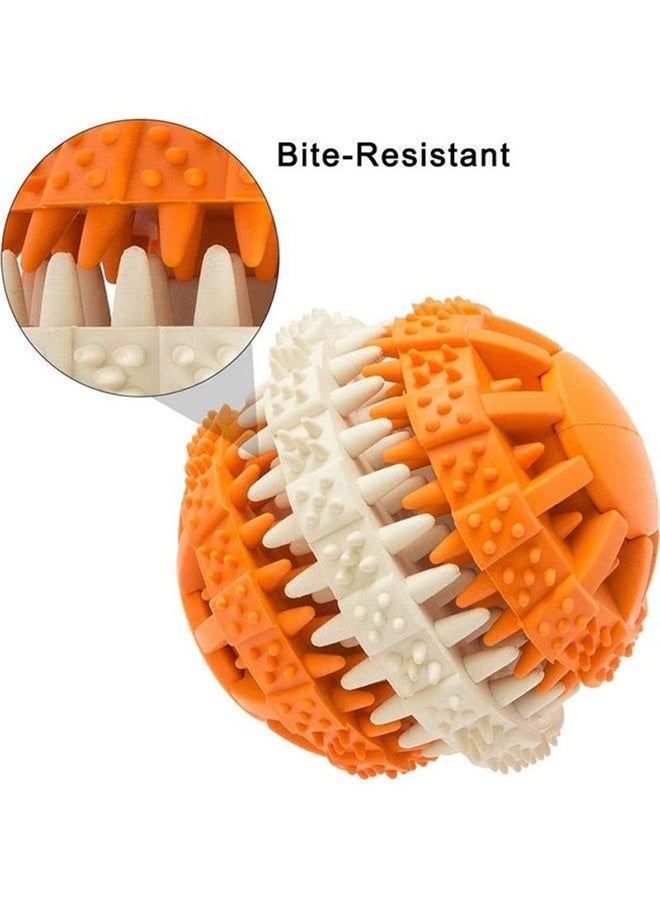 NIBEMINENT Dog Treat Ball Food Dispenser Toy Orange 6x6cm - Image 3