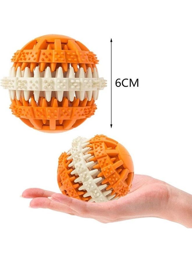 NIBEMINENT Dog Treat Ball Food Dispenser Toy Orange 6x6cm - Image 5