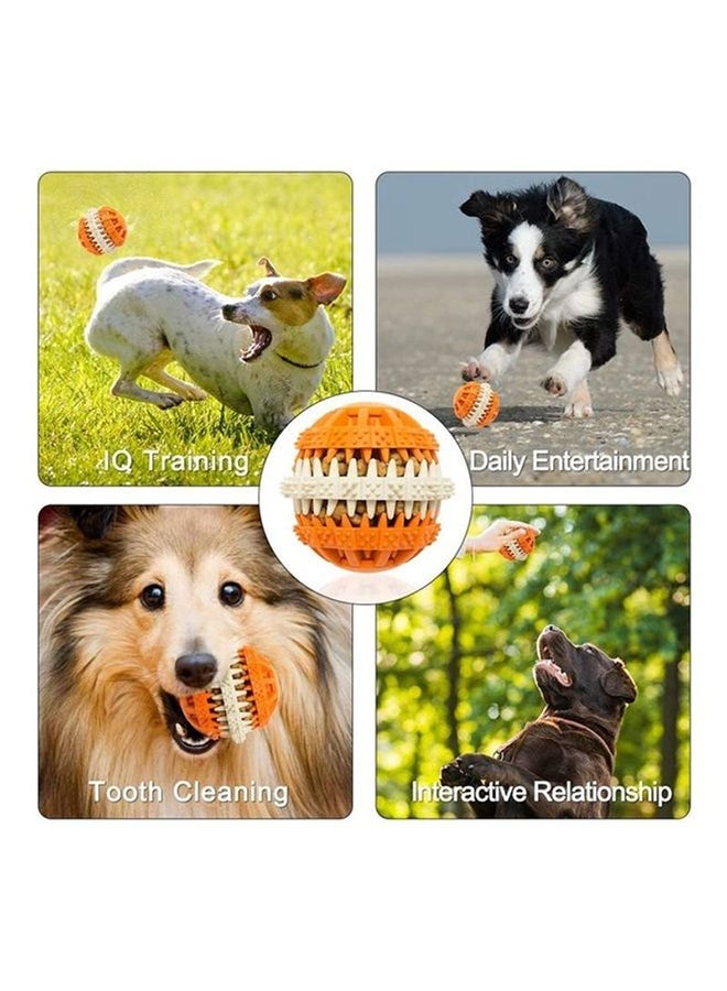 NIBEMINENT Dog Treat Ball Food Dispenser Toy Orange 6x6cm - Image 4