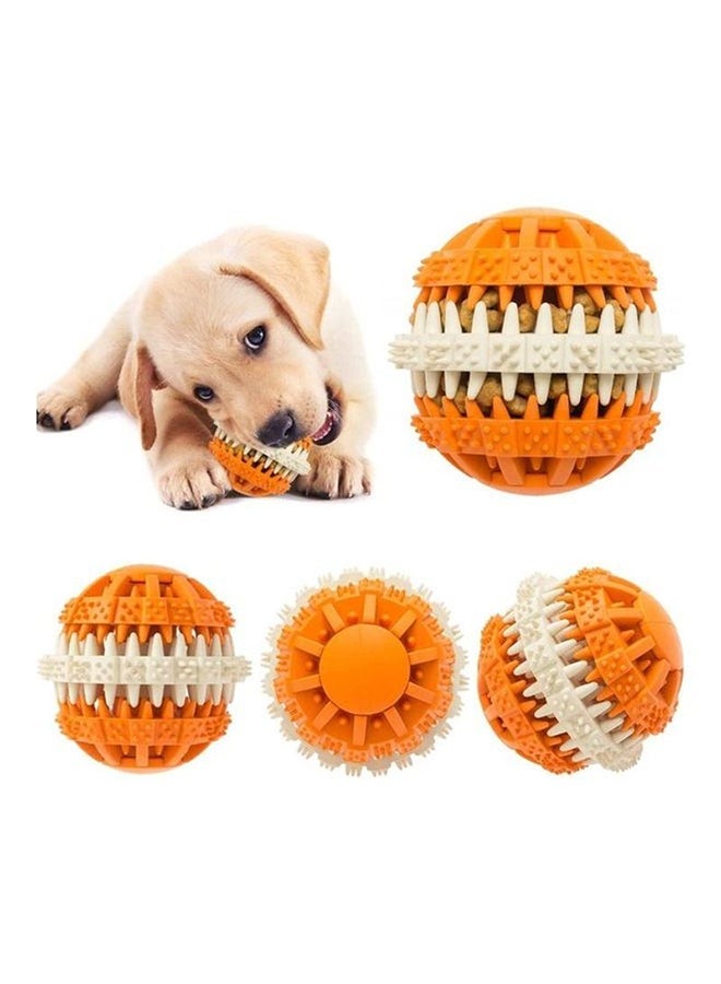 NIBEMINENT Dog Treat Ball Food Dispenser Toy Orange 6x6cm - Image 2