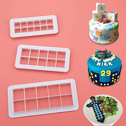 Jubilant Plastic Geometric Fondant Mold Cookie Clutters for Birthday Cake Decoration in Shape of Square and Hexagon Mermaid Pattern Cutters Scale (Set of 9 Pcs)(Color: White) - Image 3