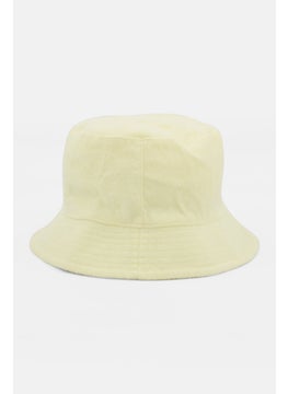 Women Textured Cap, Light Yellow