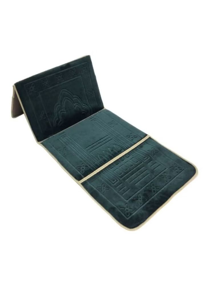Dream Zone 2 In 1 Foldable Prayer Mat With Backrest Green 110x54cm
