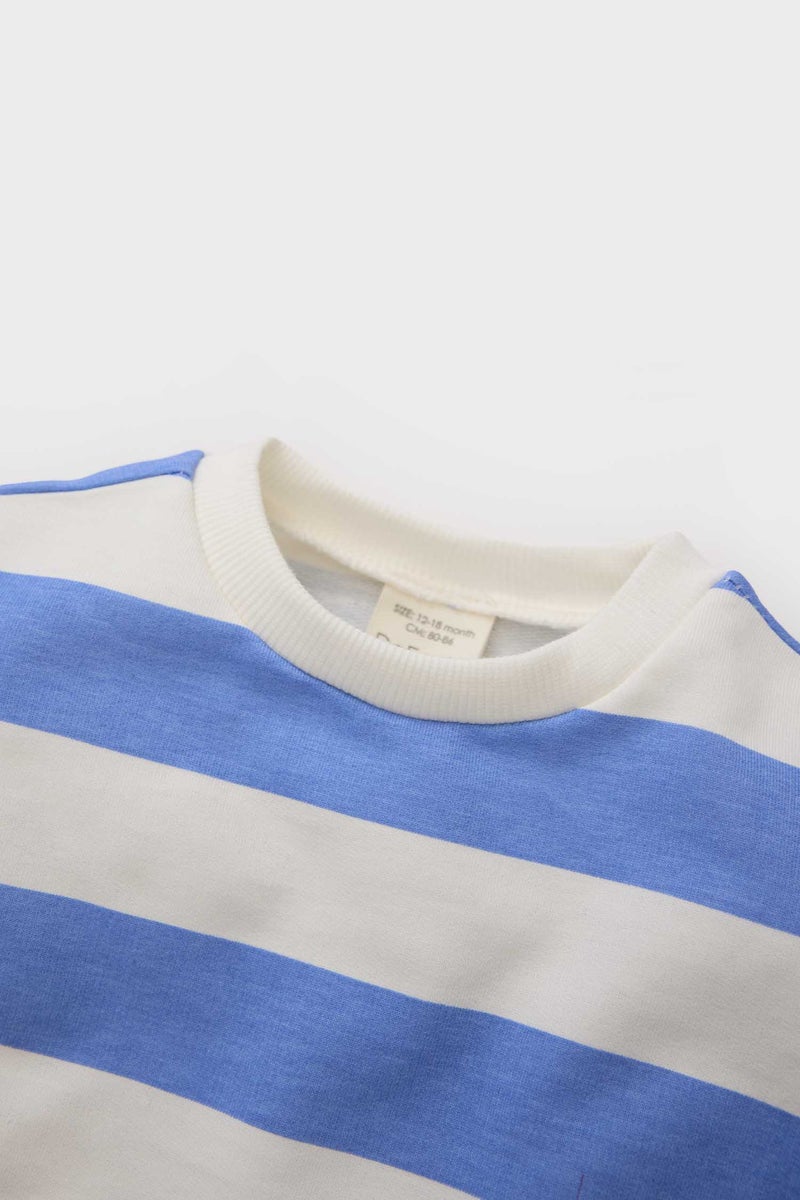 ديفاكتو سويت شيرت بيبي بناتي قصة عادية أزرق - Image 2