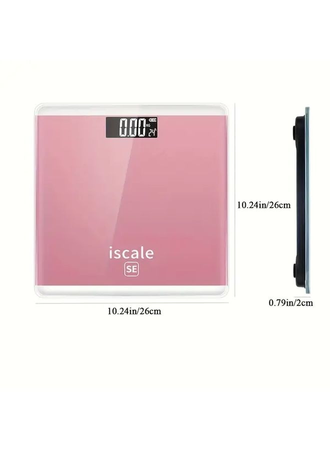 Pink Red Digital Body Weight Scale 180kg 396.8lb Capacity LCD Display Electronic Bathroom Scale High Precision Portable For Home Gym Bedside Bathroom Easy Read Weight Scale For Men Women - Image 3