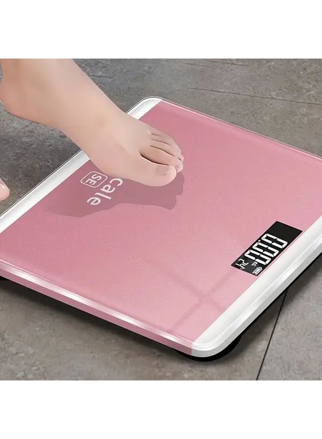 Pink Red Digital Body Weight Scale 180kg 396.8lb Capacity LCD Display Electronic Bathroom Scale High Precision Portable For Home Gym Bedside Bathroom Easy Read Weight Scale For Men Women - Image 1