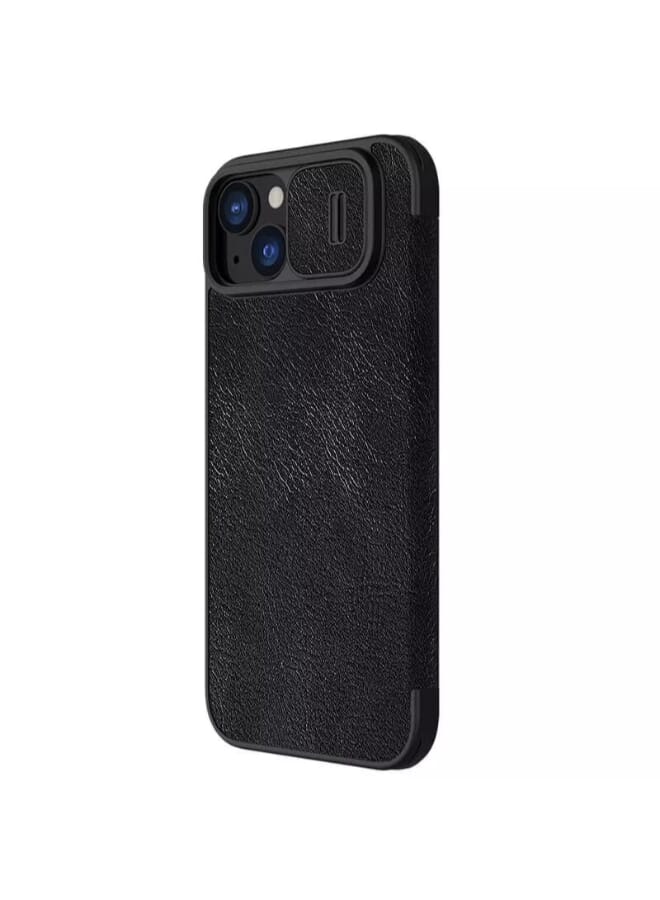 Nillkin Qin Pro Series Leather Cover for Apple iPhone 15 (2023) - Black - Image 2
