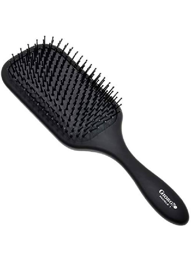 Giorgio Detangling Paddle Brush And Cushion Hair Brush Large Square Air Cushion Paddle Brush With Ball Tip Bristles Black Paddle Brush For Men And Women Wet Or Dry Long Thick Or Curly Hair - Image 2