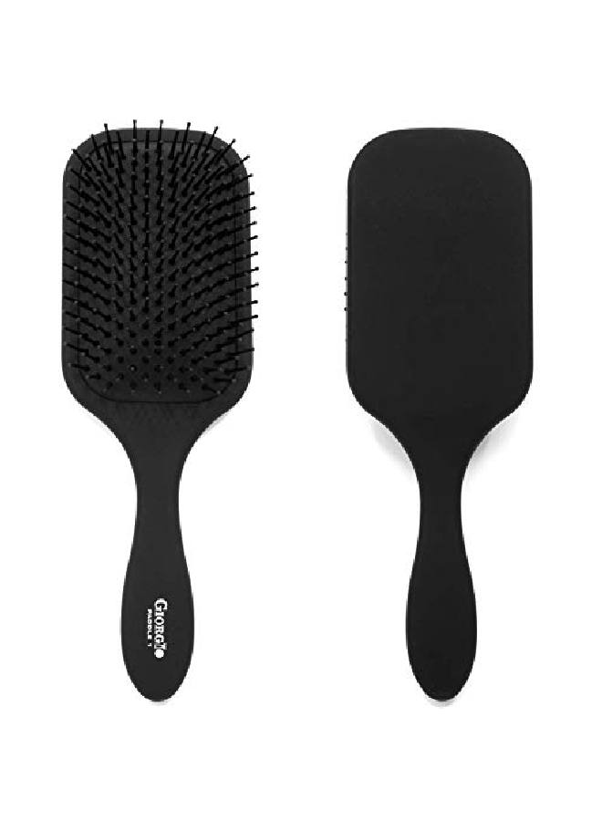 Giorgio Detangling Paddle Brush And Cushion Hair Brush Large Square Air Cushion Paddle Brush With Ball Tip Bristles Black Paddle Brush For Men And Women Wet Or Dry Long Thick Or Curly Hair - Image 3