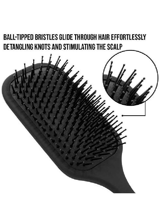 Giorgio Detangling Paddle Brush And Cushion Hair Brush Large Square Air Cushion Paddle Brush With Ball Tip Bristles Black Paddle Brush For Men And Women Wet Or Dry Long Thick Or Curly Hair - Image 4