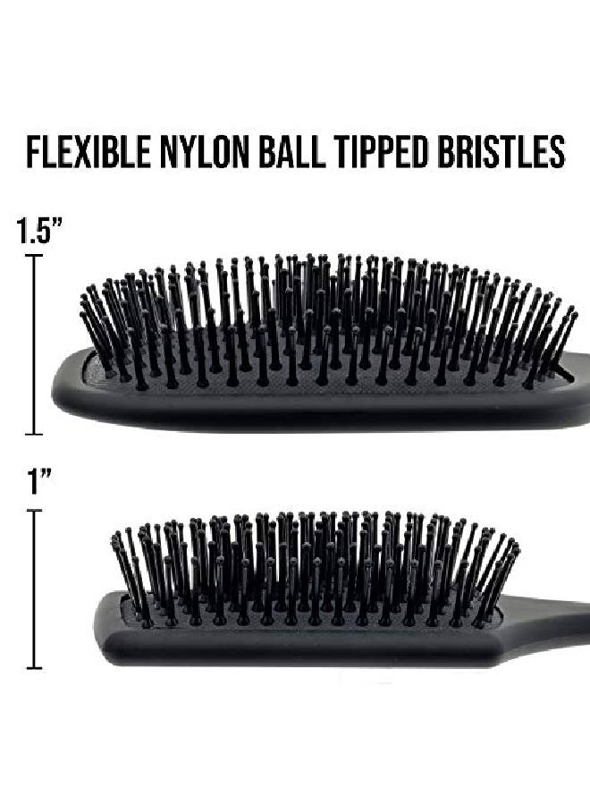 Giorgio Detangling Paddle Brush And Cushion Hair Brush Large Square Air Cushion Paddle Brush With Ball Tip Bristles Black Paddle Brush For Men And Women Wet Or Dry Long Thick Or Curly Hair - Image 5
