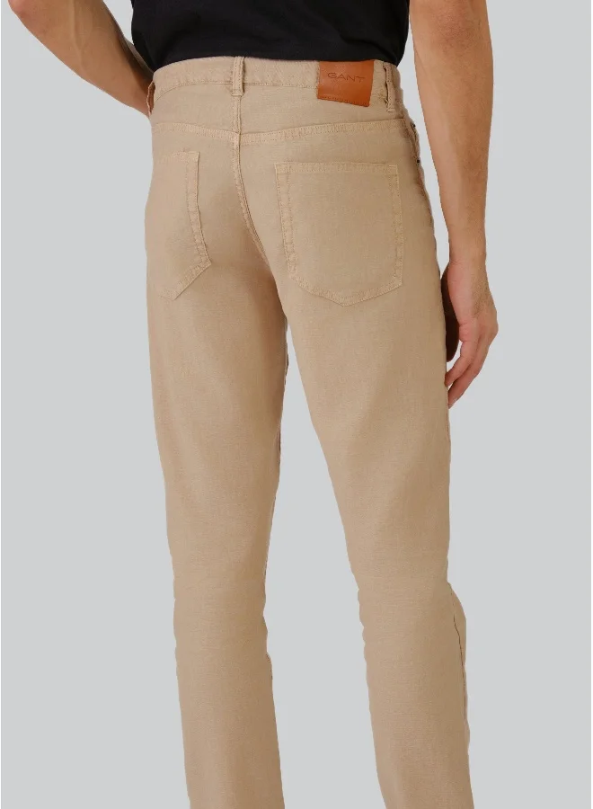 غانت Slim Fit Cotton Linen Jeans