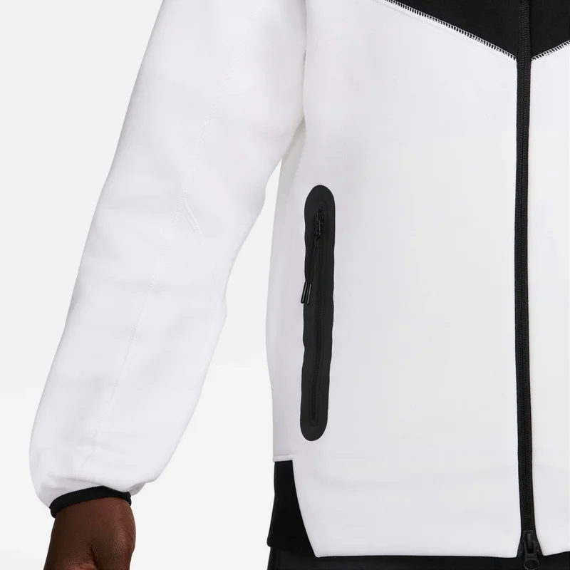 Nike White Men's Sportswear Tech Fleece Windrunner Full-Zip Hoodie for Men | Best Price UAE