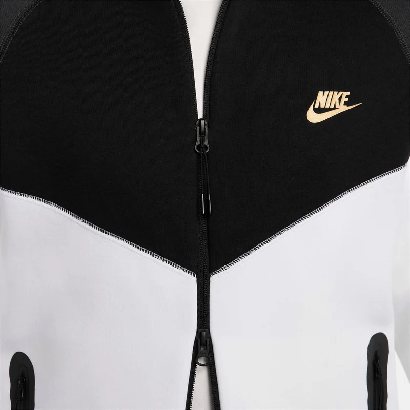 Nike White Men's Sportswear Tech Fleece Windrunner Full-Zip Hoodie for Men | Best Price UAE