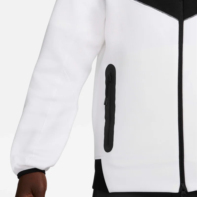 Nike White Men's Sportswear Tech Fleece Windrunner Full-Zip Hoodie for Men | Best Price UAE