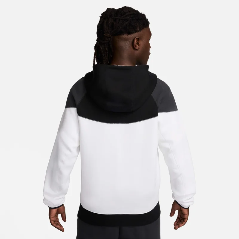 Nike White Men's Sportswear Tech Fleece Windrunner Full-Zip Hoodie for Men | Best Price UAE