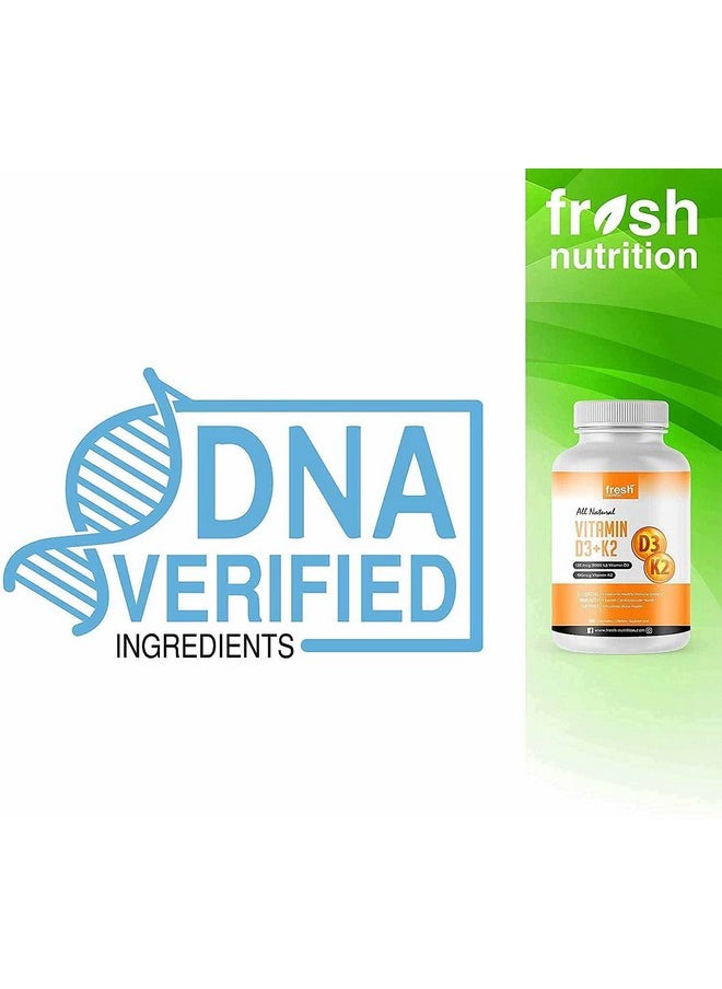 Fresh Nutrition Vegan Vitamin D3 (5000Iu/125Mcg) + Vitamin K2 (100Mcg As Mk7) For Optimal Absorption (90 Capsules 5000Iu Each 3 Month Supply) Plant Based Vitamin D3 K2 Supplement Non Gmo Gluten Free Adults  - Image 3