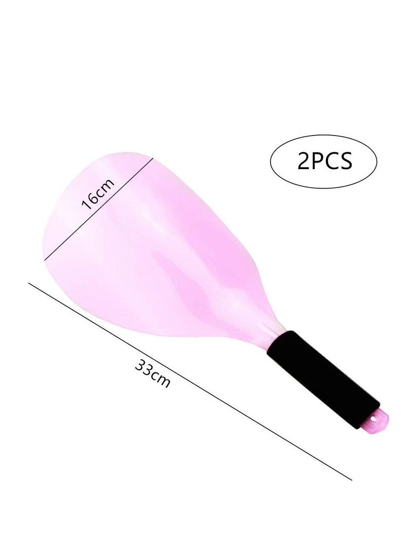 Generic - 2Pcs Hairspray Mask Professional Plastic Anti-Slip Hair Salon Hairdresser Styling Mask Tools Face Shield Haircut Cover Mask Face Eyes Protector for Makeup Hair Coloring (White Pink) - Image 1