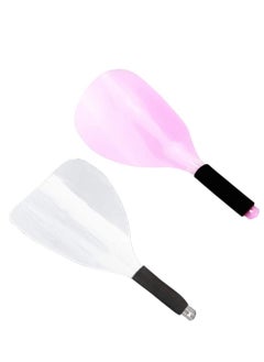 2Pcs Hairspray Mask Professional Plastic Anti-Slip Hair Salon Hairdresser Styling Mask Tools Face Shield Haircut Cover Mask Face Eyes Protector for Makeup Hair Coloring (White Pink)