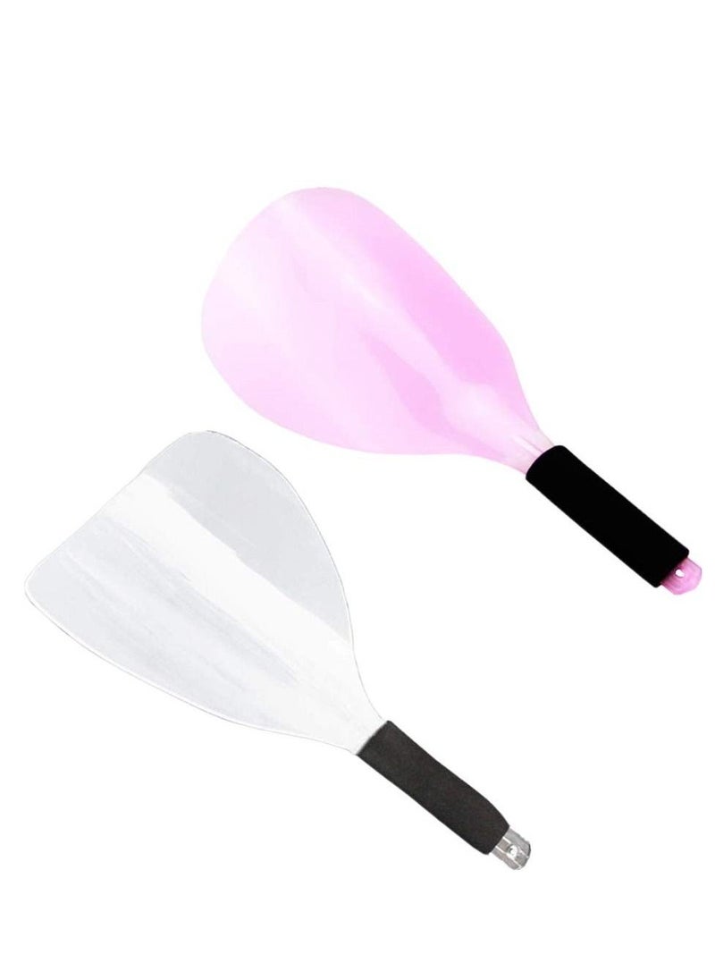 Generic - 2Pcs Hairspray Mask Professional Plastic Anti-Slip Hair Salon Hairdresser Styling Mask Tools Face Shield Haircut Cover Mask Face Eyes Protector for Makeup Hair Coloring (White Pink) - Image 1