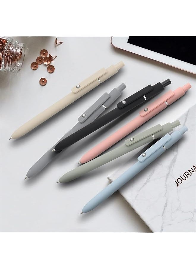 erorex - Gel Pens 5Pcs Quick Dry Black Ink Pens 0.5Mm Fine Point Smooth Writing Pen Retractable Gel Pens For School Office Home Supplies Gifts For Women And Men B - Image 1