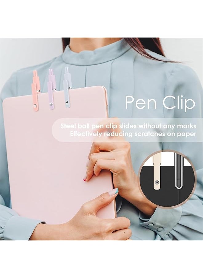 erorex - Gel Pens 5Pcs Quick Dry Black Ink Pens 0.5Mm Fine Point Smooth Writing Pen Retractable Gel Pens For School Office Home Supplies Gifts For Women And Men B - Image 1