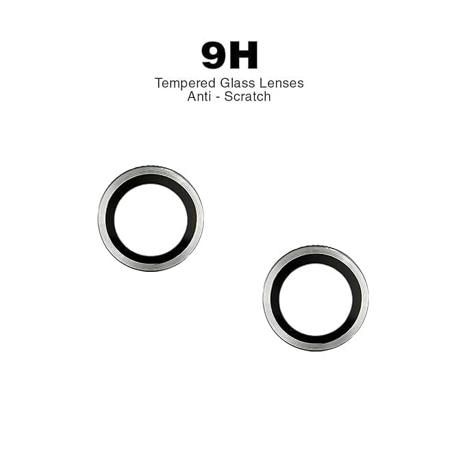 ZARALA Camera Lens Frame Glass Compatible with Motorola Moto Edge 50 Fusion 5G Tempered Glass Aluminum Alloy Frame Individual Camera Lens Protector Cover -Silver - Image 5