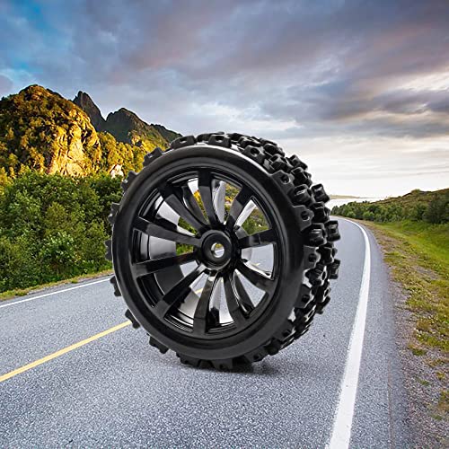 JIUWU HighPerformance 4Pack OffRoad 12mm Hex Rc Wheels and Tires 110 Scale Rc Tires Upgrade for Enhanced Driving Experience Black - Image 5