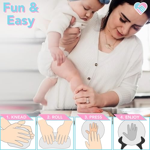 Casting Keepsakes Baby Footprint Hand Print Ornament Making Kit - Baby First Christmas Ornament 2025 (Paint Set Included) Christmas Keepsake Maker - Image 5