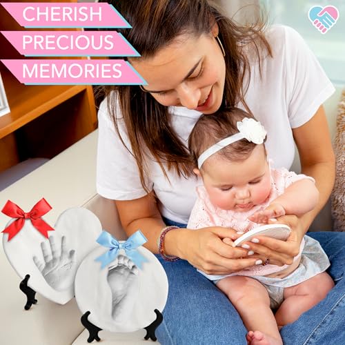 Casting Keepsakes Baby Footprint Hand Print Ornament Making Kit - Baby First Christmas Ornament 2025 (Paint Set Included) Christmas Keepsake Maker - Image 4