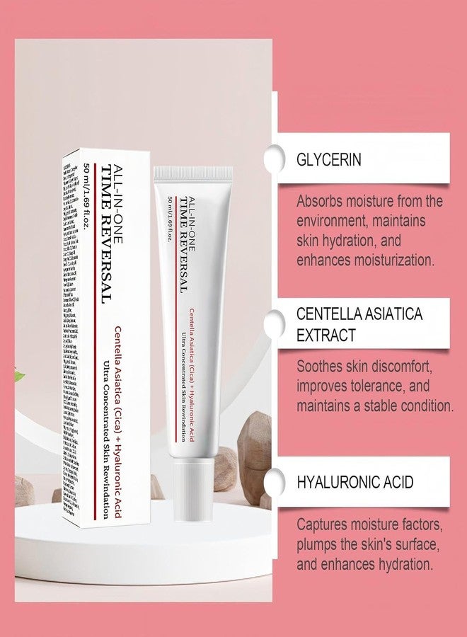 BSpecter 2Pcs Time Reverse Cream, All-In-One Face Moisturizer Cream with Centella Asiatica (Cica, Deeply Hydrating & Nourishing Skin, Firms & Reduces Wrinkles, Collagen & Hyaluronic Acid - Image 4