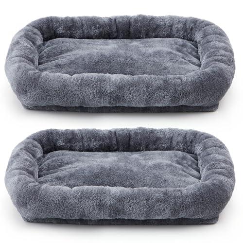 Abbylike 2 Pcs Cat Tree Tower Replacement Parts Grey Bed Cover with Elastic Band Removable Washable Padding for Platform Perch Shelves Only Cover Cat Tower Cushions Accessories157 x 118 Inch - Image 1