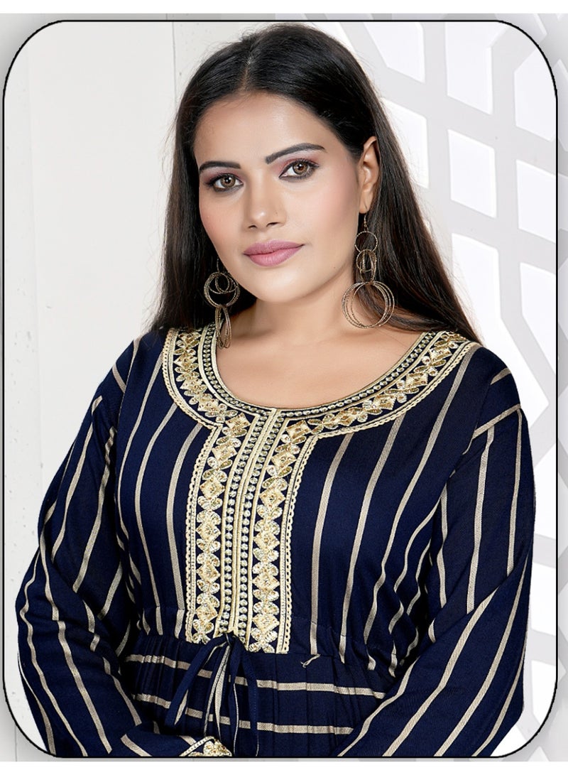 زينة جلابية نسائية أنيقة متعددة الطبقات - فستان سهرة وحفلات محتشم - قطن مختلط - Image 4