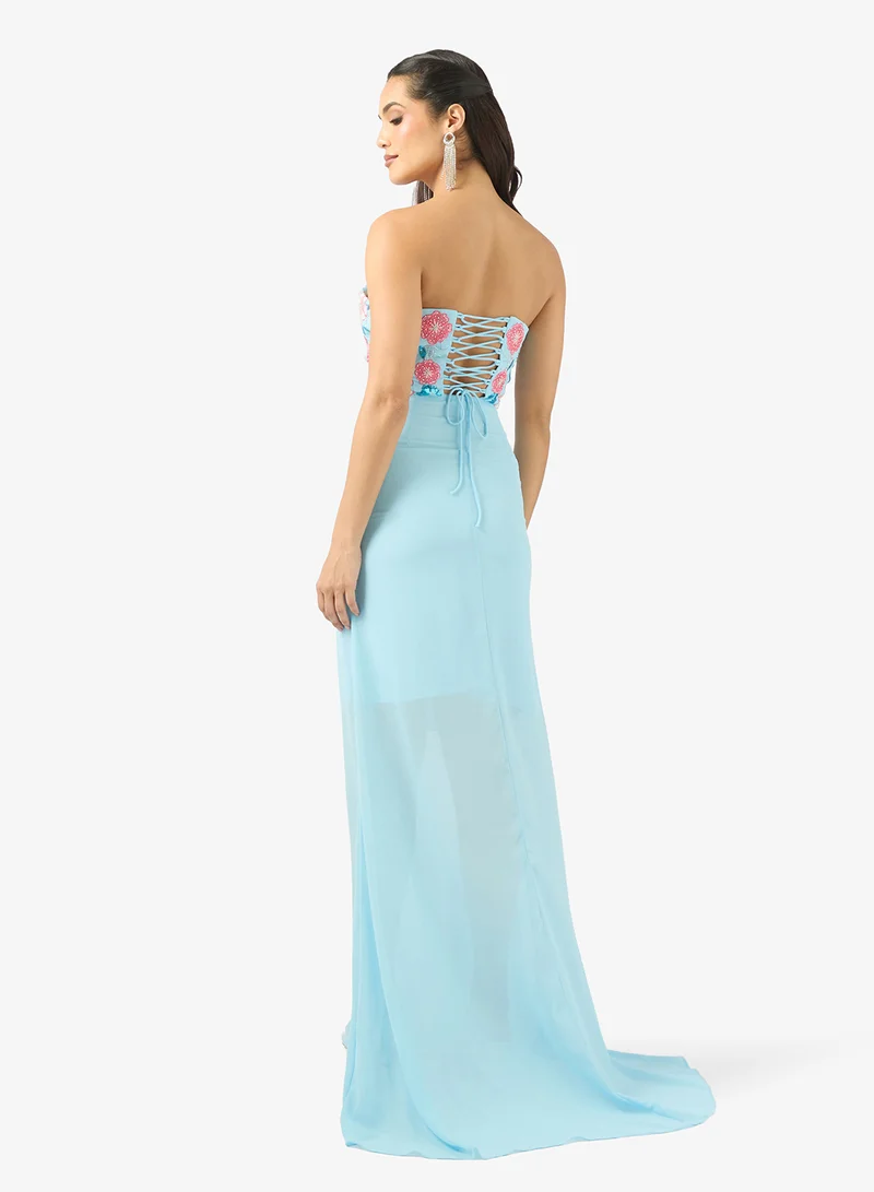 ايلا ليمتد اديشن فستان باندو بكورسيه مزهر