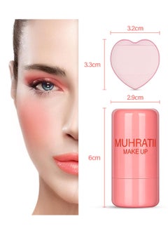 Muhratii Jelly Blush - Cooling Water Jelly Tint for Lip and Cheek Stain    -  Longlasting Moisturizing Blush Stick for Cheeks and Lips, Undereyes(#4Orange Pink)  - Image 4