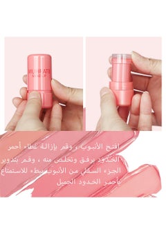 Muhratii Jelly Blush - Cooling Water Jelly Tint for Lip and Cheek Stain    -  Longlasting Moisturizing Blush Stick for Cheeks and Lips, Undereyes(#4Orange Pink)  - Image 5