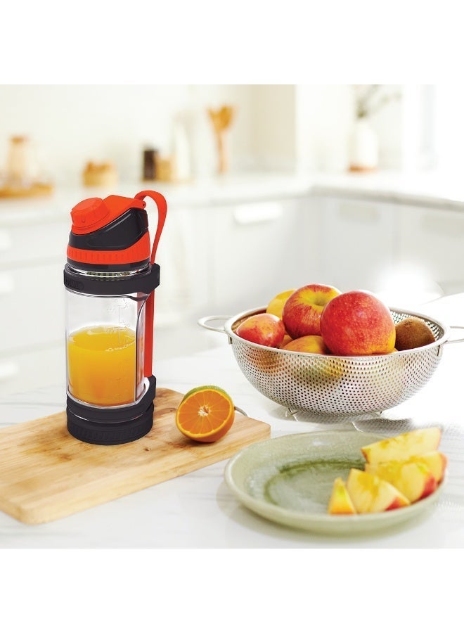 porodo Nutrimix 700ml Dual-Spin Blender with Tritan Jar Material & Safety Blade Cover / Rechargeable Battery / Stainless Steel Blade / Dual Spin Technology - Black - Image 3