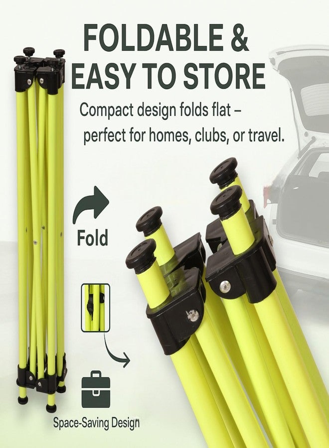 KNK Carrom Board Stand - Foldable, Height Adjustable, Professional Quality (Lime Green) - Image 5