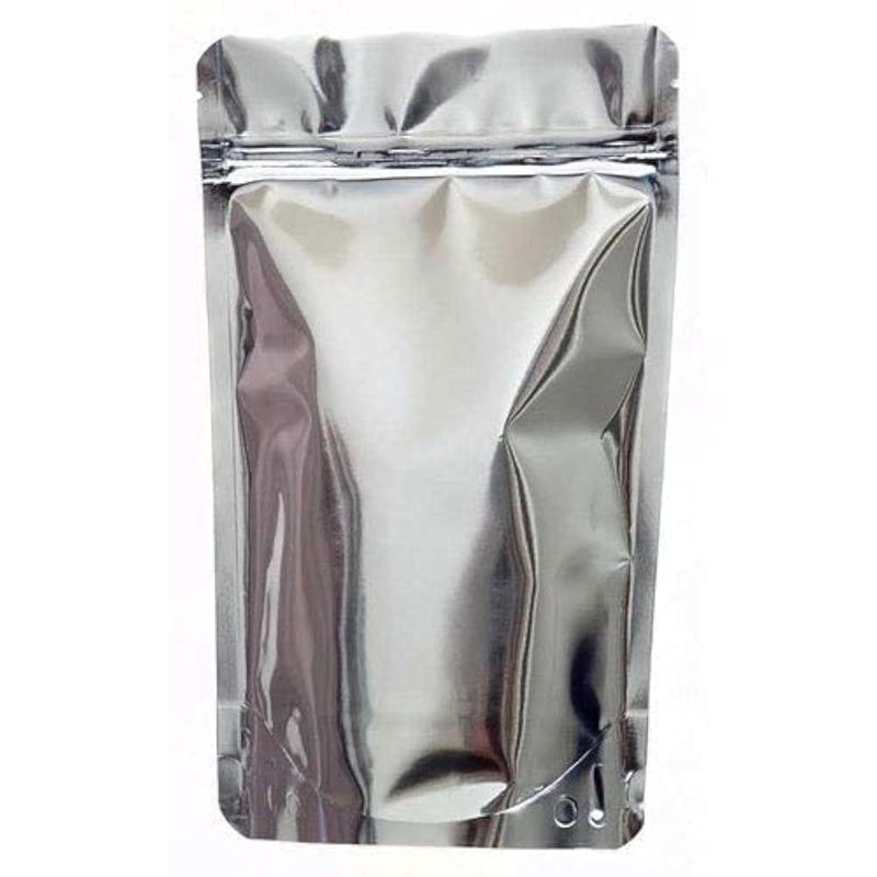 Deera DEERA Stand Up Ziplock Reusable Airtight Polyester Storage Pouch Silver170mmX265mm 708x102Pack of 50  - Image 1