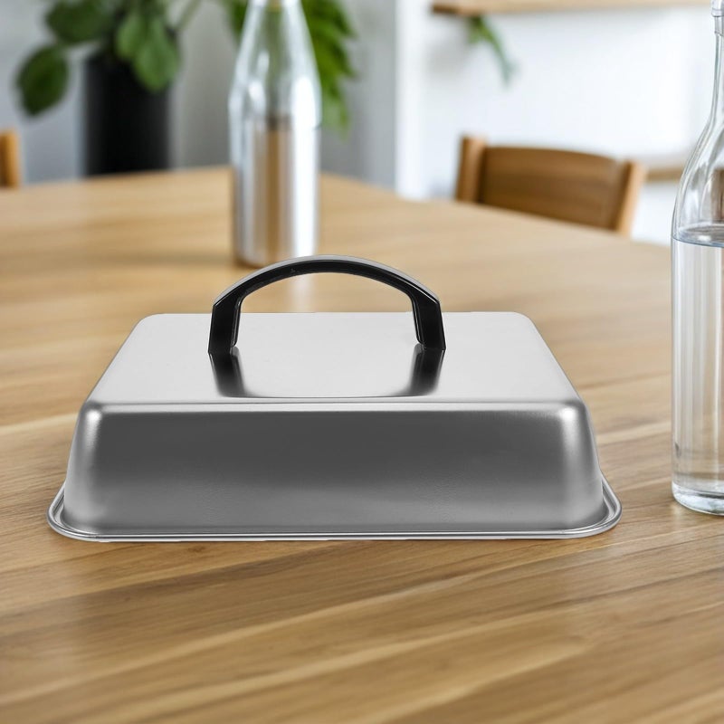 Stainless Steel Rectangular Melting Dome Lid 28x22x10 Cm Basting Cover For Grilling - Image 5