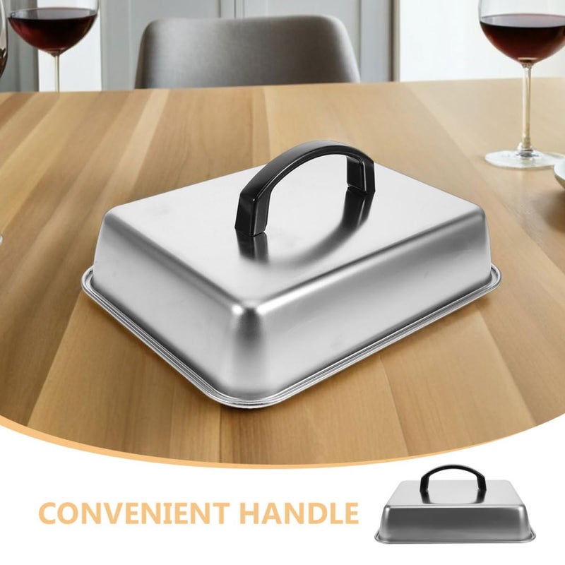 Stainless Steel Rectangular Melting Dome Lid 28x22x10 Cm Basting Cover For Grilling - Image 4