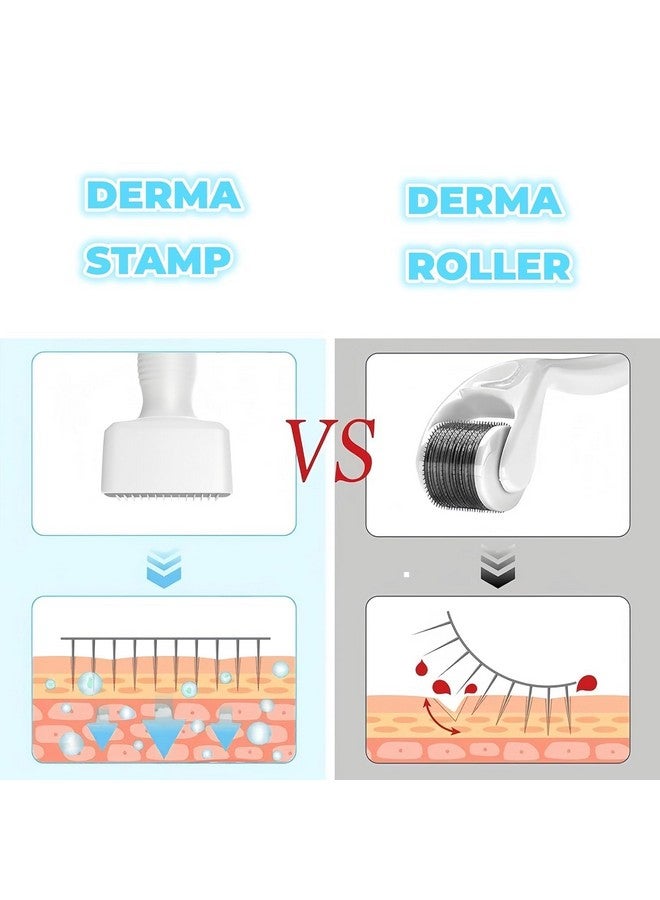 HGC Derma Pen Stamp For men and Women | Microneedle Pen for Body & Hair & Beard Growth - Adjustable Microneedling Stamp For Skin - 0.5mm - 3mm Titanium Micro Needle Derma Stamp For Skin Care - Image 4