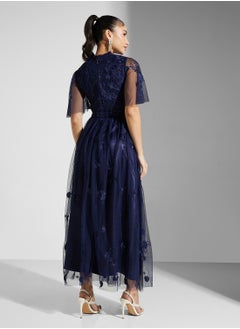 Frock and Frill Embellished High Neck Maxi Dress  - Image 2