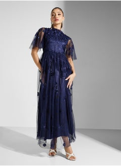 Frock and Frill Embellished High Neck Maxi Dress  - Image 4