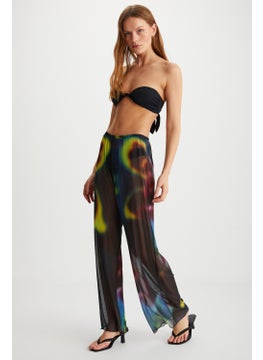 GRIMELANGE Arista Women's Summer Tulle Blue - Yellow Pants  - Image 3