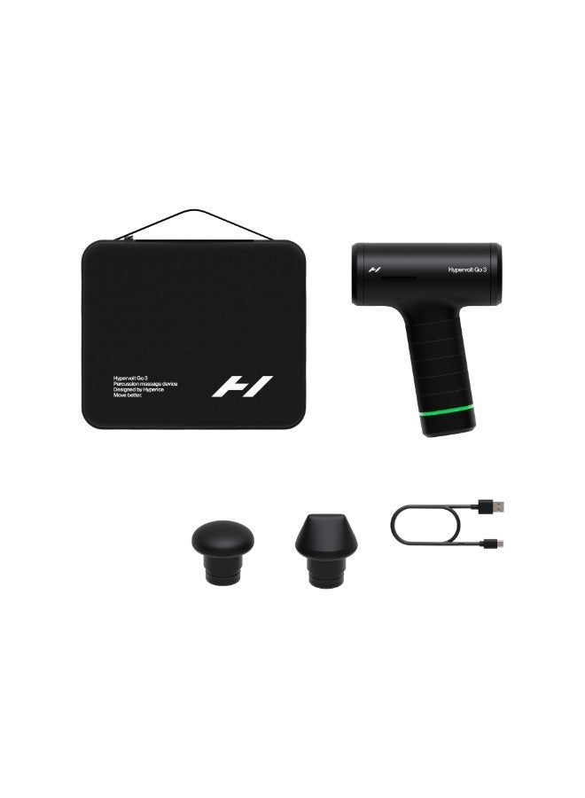HYPERICE Hypervolt Go 3 – Compact Handheld Percussion Massage Gun with QuietGlide Technology | 3 Speeds, Portable Lightweight Design | Helps Relieve Muscle Soreness and Improve Recovery - Image 4