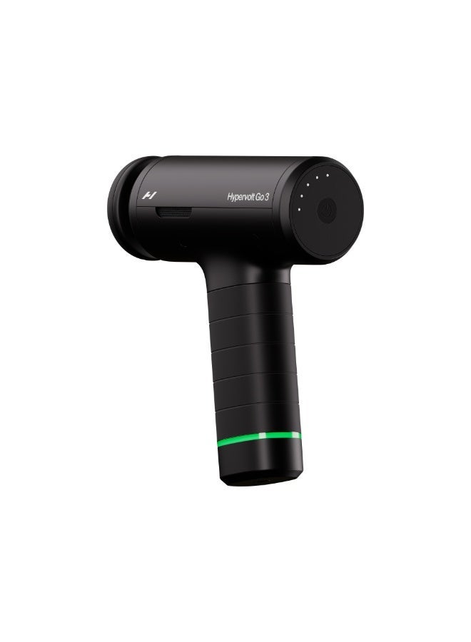 HYPERICE Hypervolt Go 3 – Compact Handheld Percussion Massage Gun with QuietGlide Technology | 3 Speeds, Portable Lightweight Design | Helps Relieve Muscle Soreness and Improve Recovery - Image 1