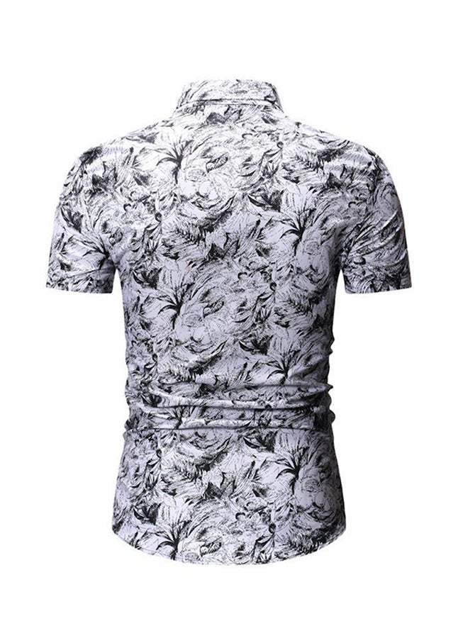 NIBEMINENT Printed Casual Wear Shirts Black/White - Image 2