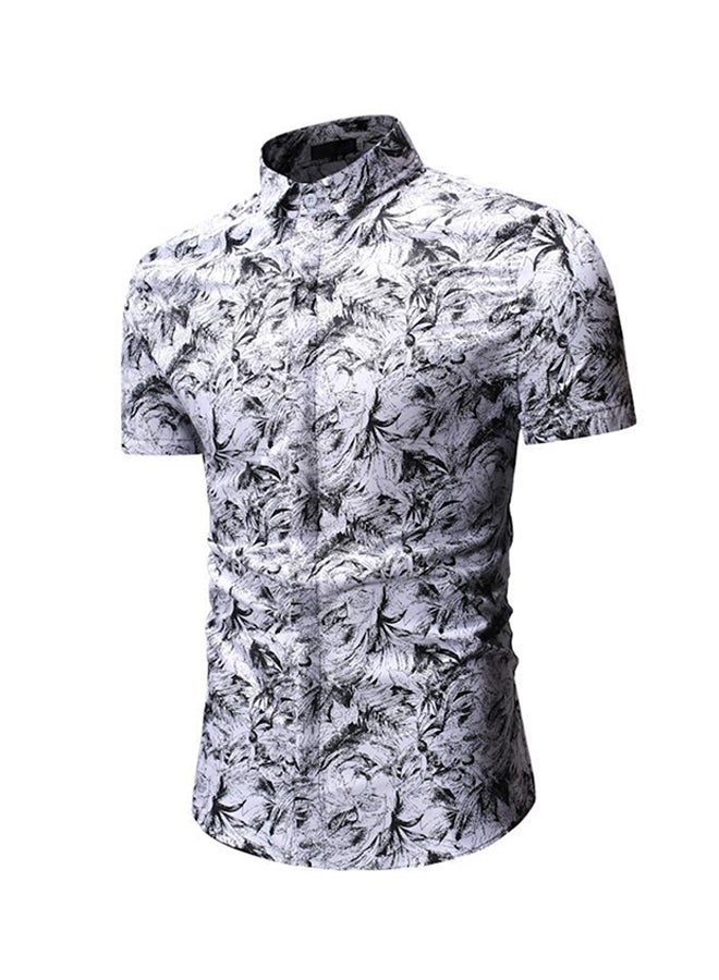 NIBEMINENT Printed Casual Wear Shirts Black/White - Image 3